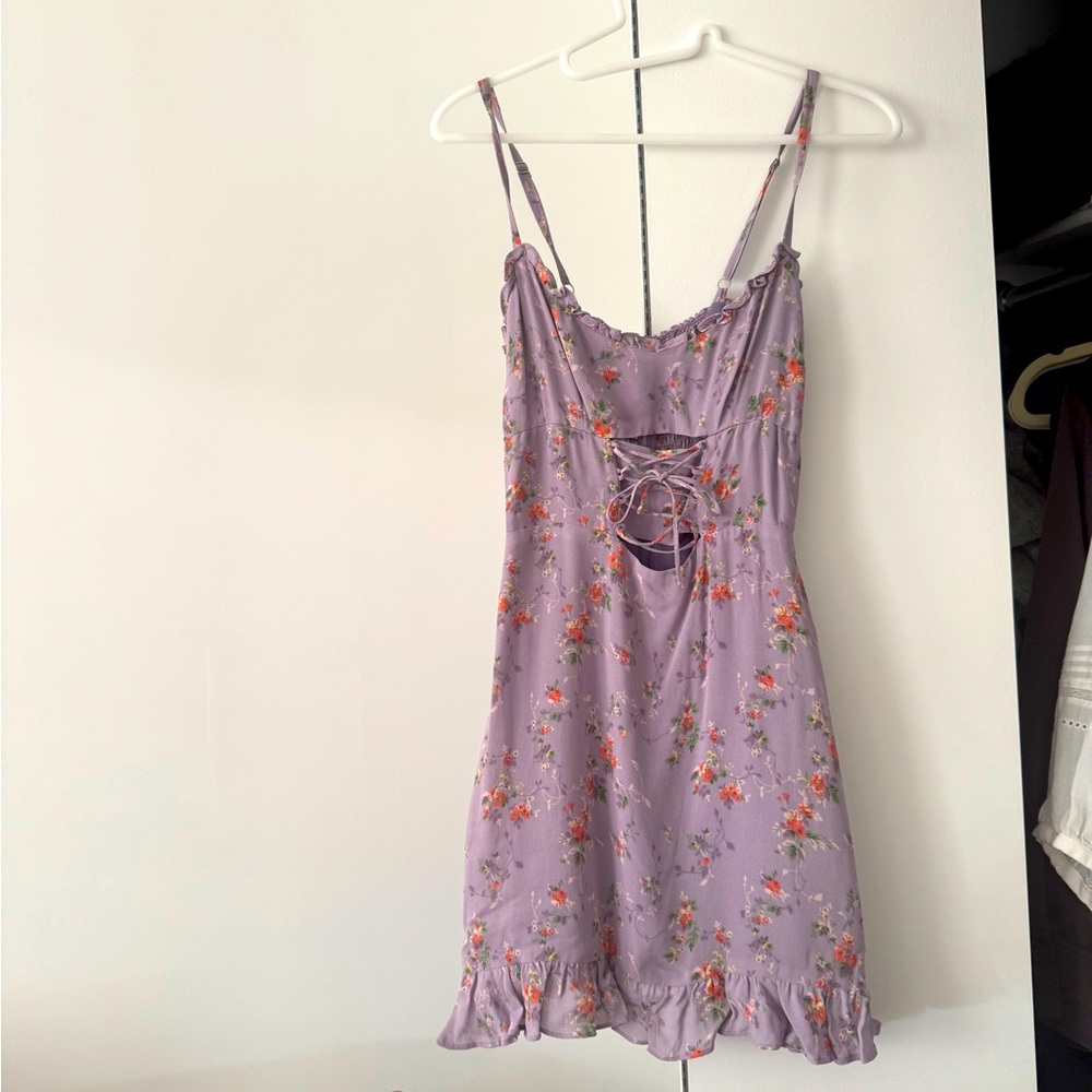 Reformation mini lilac dress size 6 - Picture 4 of 7